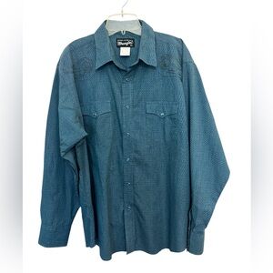 Wrangler Western Shirt with Pearl Buttons Size XL